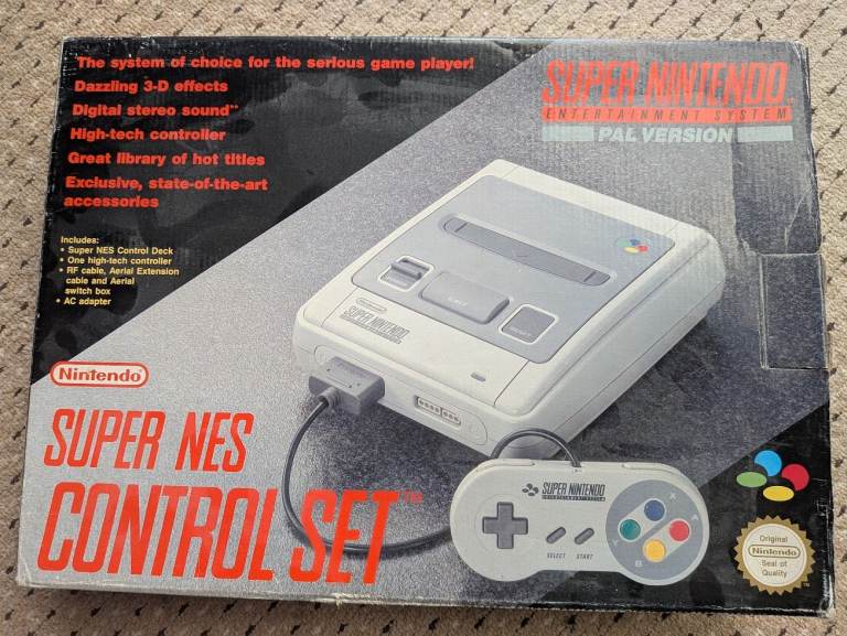 Boxed Super Nintendo w/ 1 controller and cables