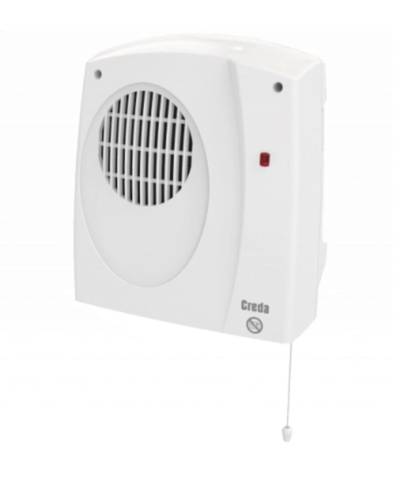 image for Creda Downflow Fan Heater CDF2N Bathroom Kitchen Energy Saving Fan Heater