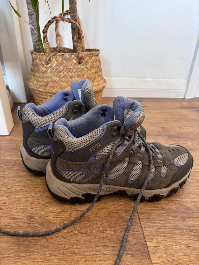 Merrell Hiking Boots - Grey/Blue, Good Condition