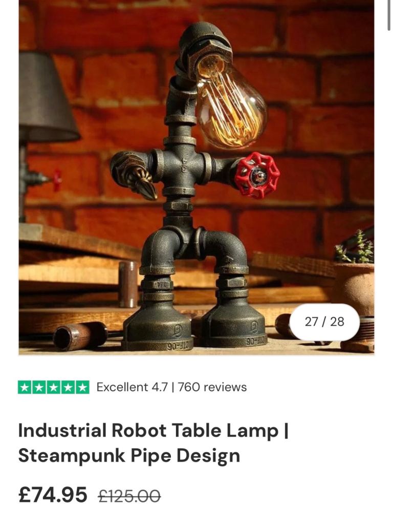 Industrial pipe lamp