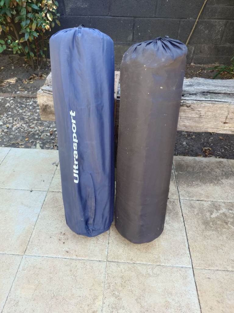 Two large thick self-inflating ground mats for camping - FREE for collection