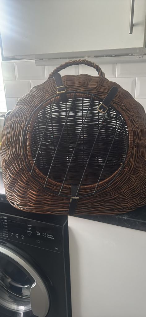 Wicker cat carrier / bed 