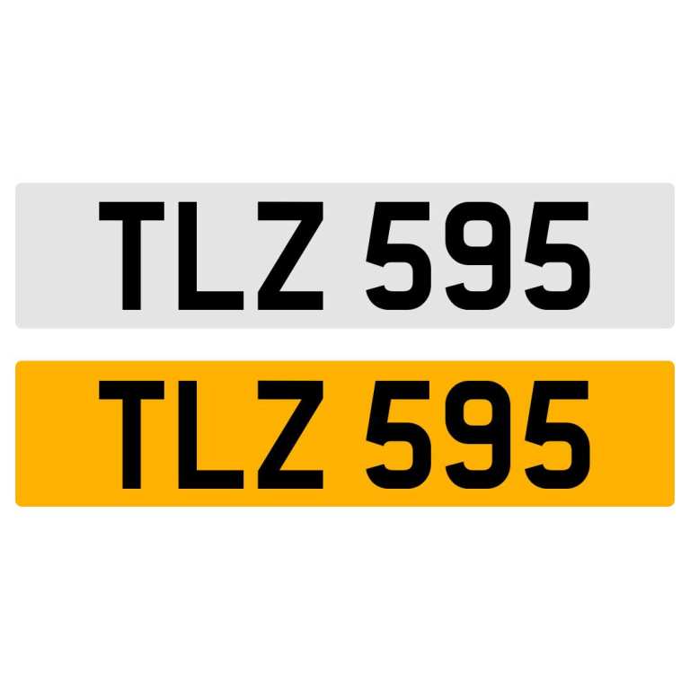TLZ 595 NUMBER PLATE NUMBERPLATE REGISTRATION CHERISHED DATELESS NORTHERN IRISH NI