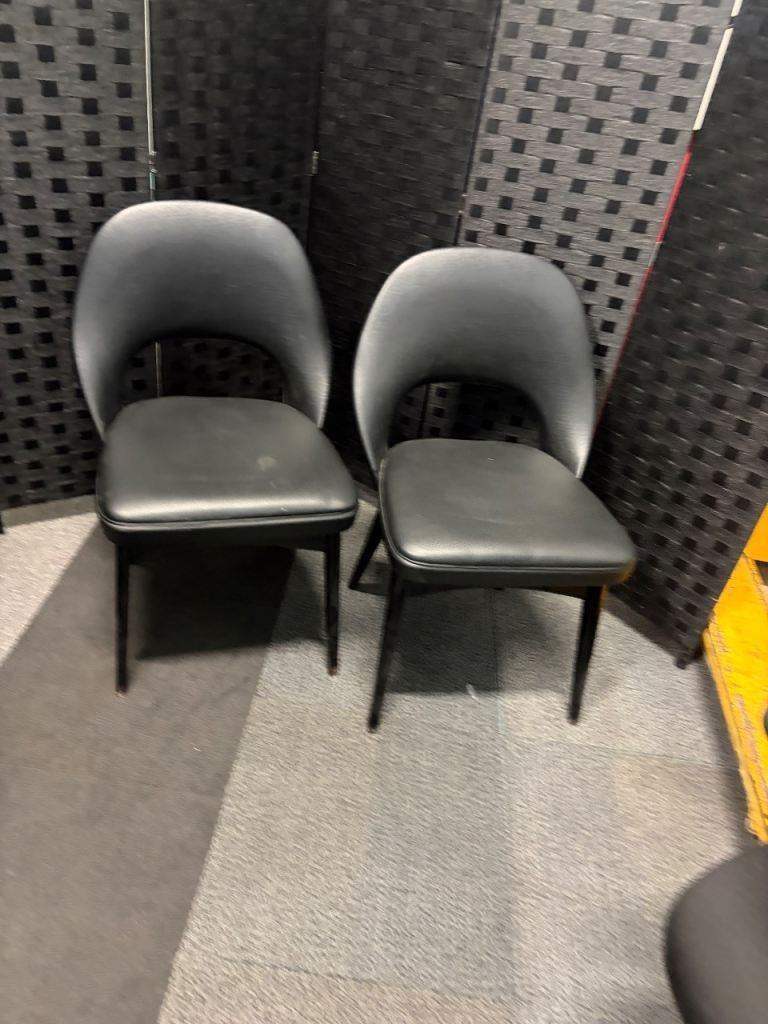 Pair of Black Dining Chairs – Good Condition