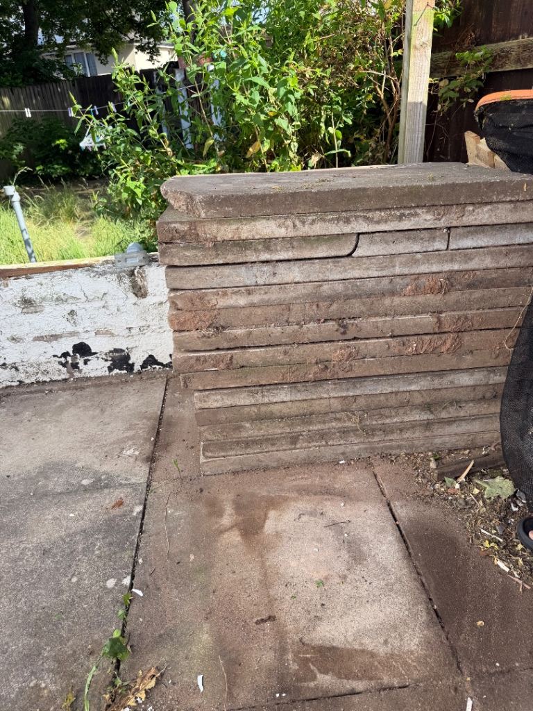 free Collection only Used Garden Paving Slabs – Grey, Fair Condition