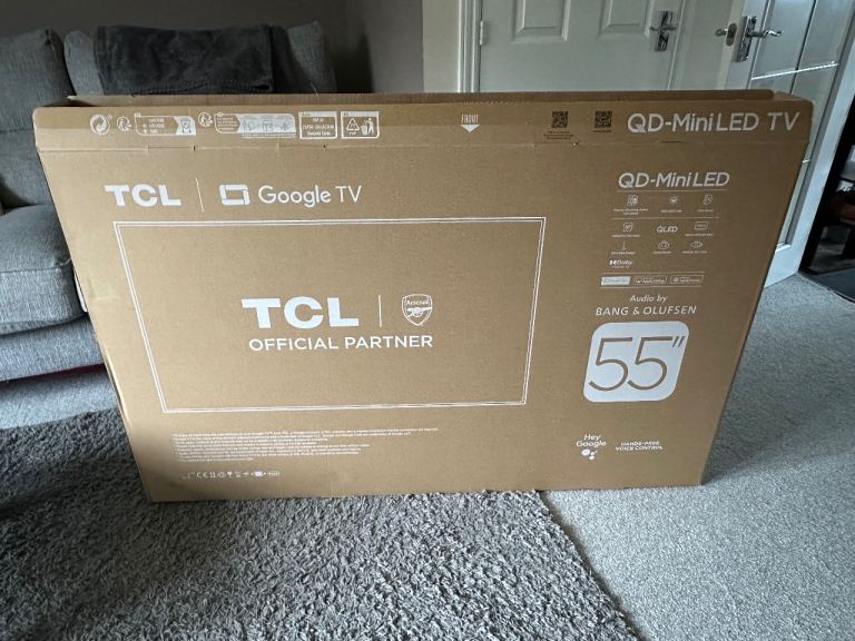 TV Cardboard Box for Moving/Storing/Shipping - up to size 55 inch