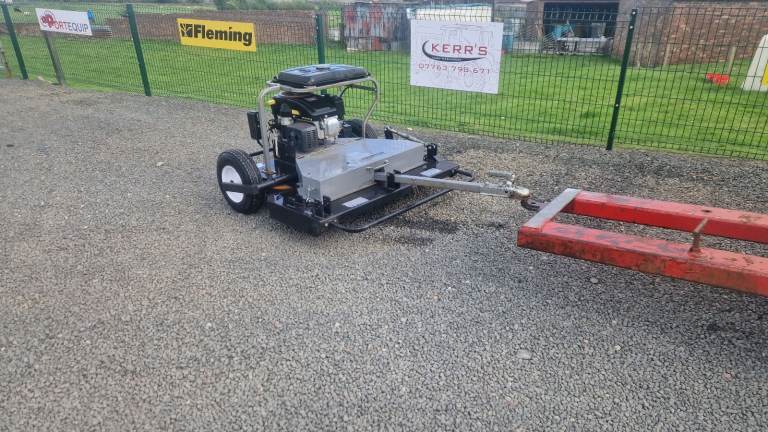 Quad atv towable jansen 120 petrol grass topper mower tractor 