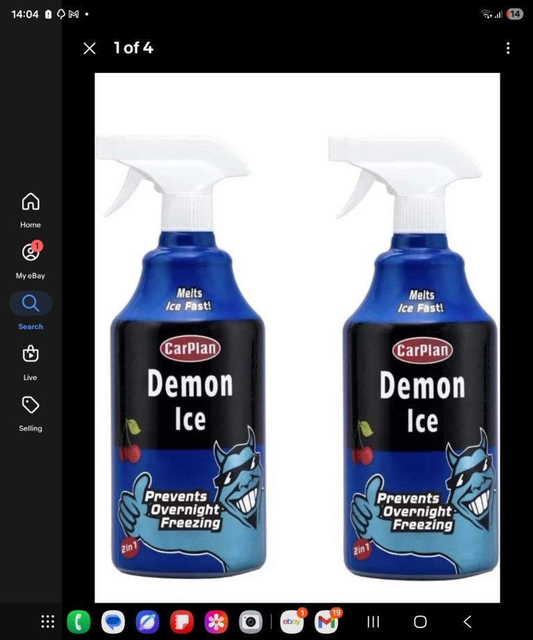 10 Pcs. CarPlan Demon Ice 1L Twin Pack - 2 in 1 Pre-Icer & De-Icer Winter Spray