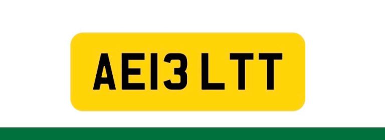 Number plate for sale 