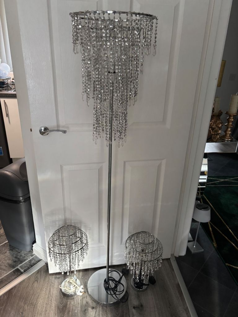 Set of lamps  Floor lamp 148cm Two side lamps 48cm  