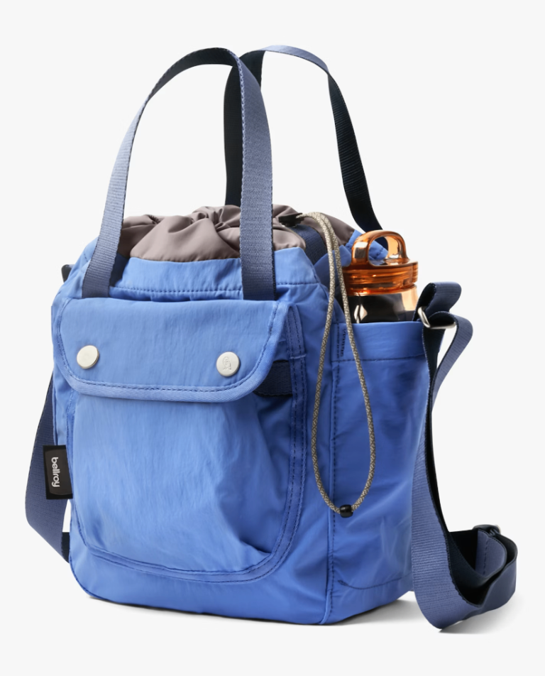 Bellroy Cinch Bucket Bag Denim Blue Luggage Backpack Travel Flight Plane NEW