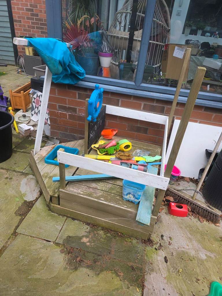 Pirate ship sand pit