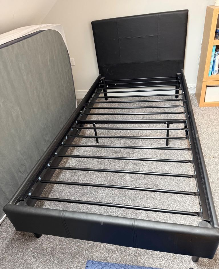Single bed and headboard 