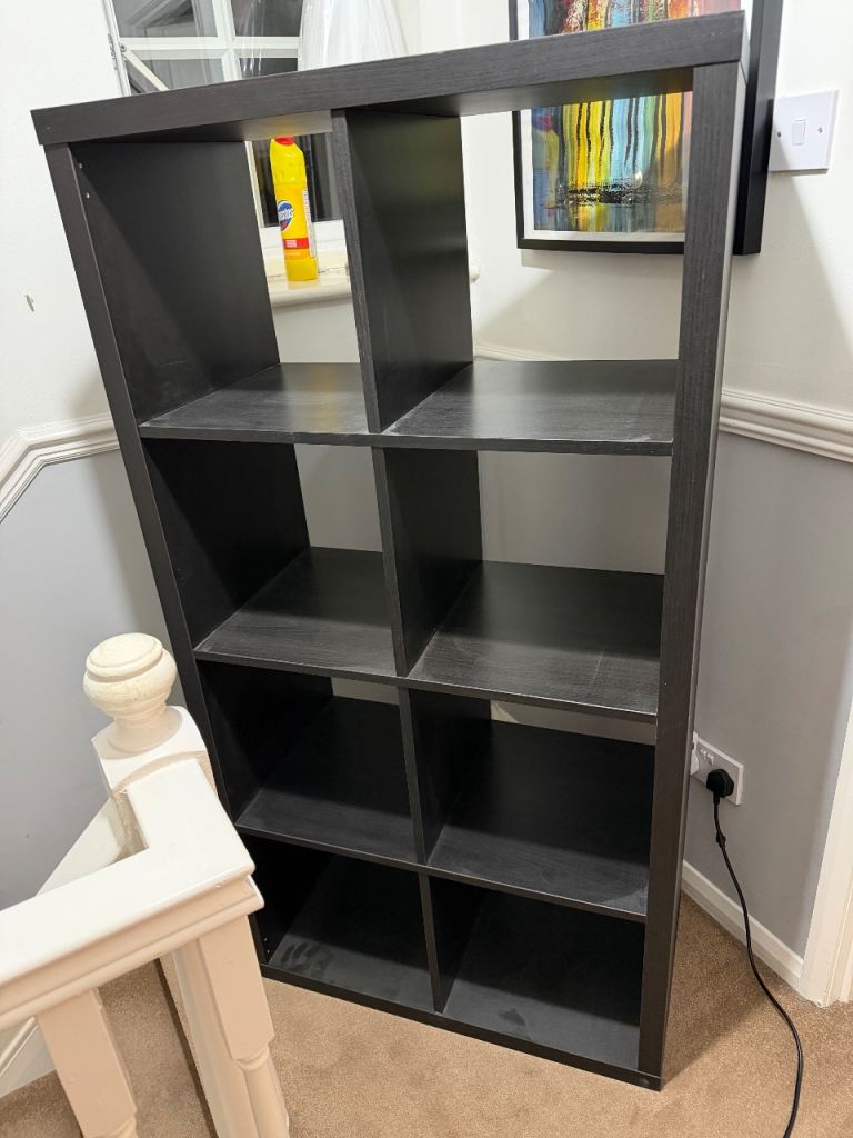 Black kallax ikea unit 8 cube shelves unit 