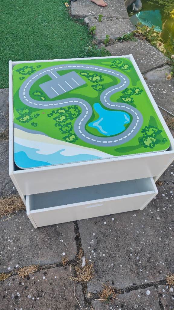 Kids Play Table with Storage Drawer – Good Condition