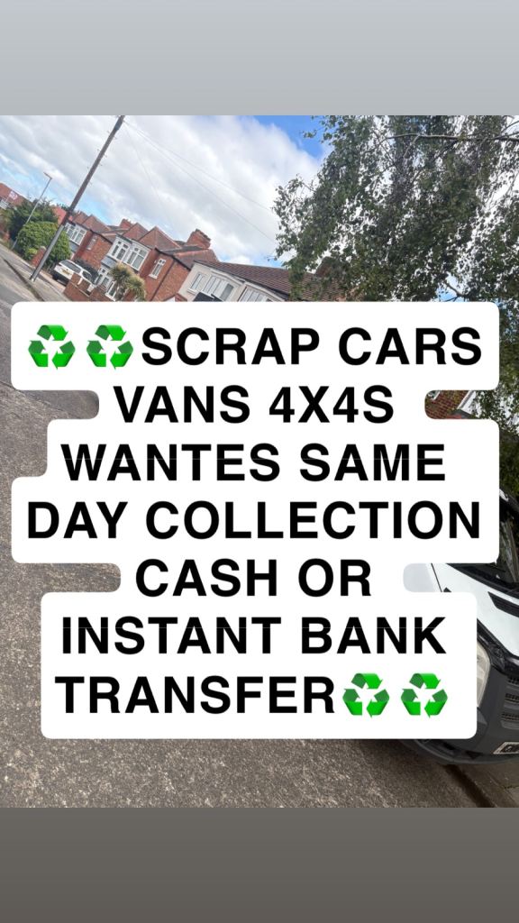 Scrap Cars, Vans, 4x4s Wanted – Same Day Collection Available