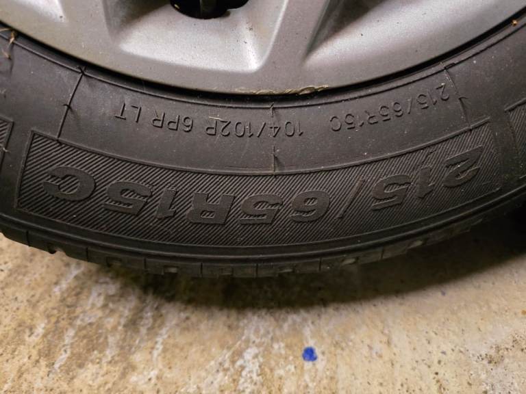 Mk8 transit van wheel and tyre 