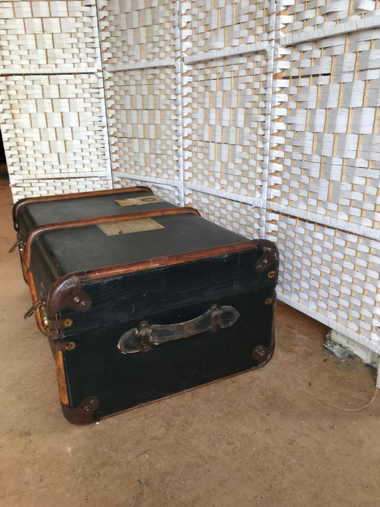 Vintage Black Travel Trunk