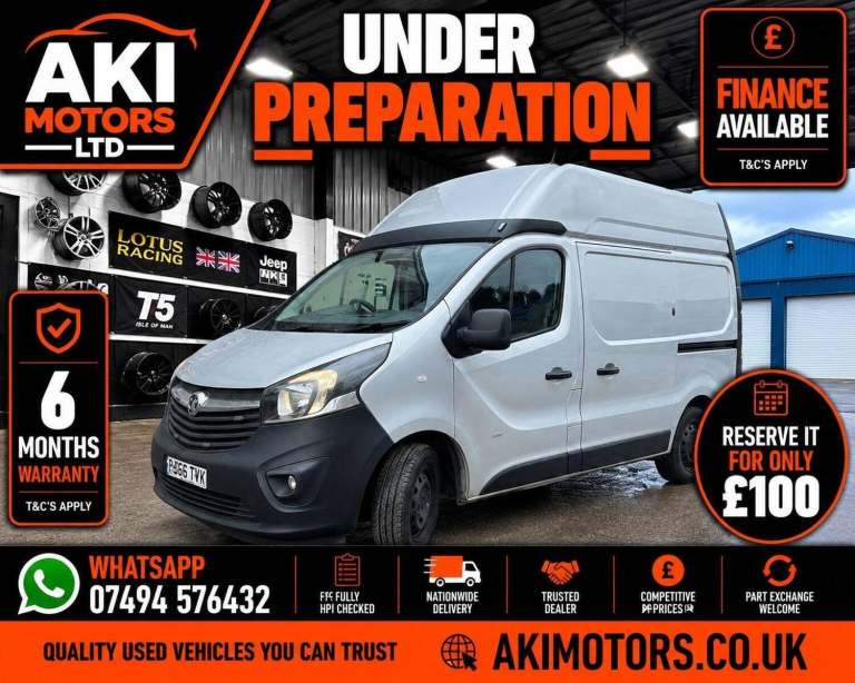 2017 Vauxhall Vivaro 1.6 CDTi 2900 BiTurbo L1 H2 Euro 6 (s/s) 5dr Panel Van Diesel Manual