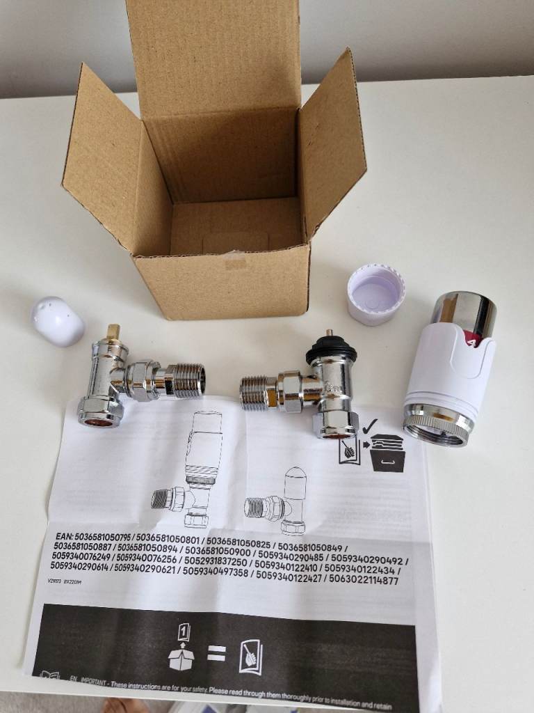 Radiator Valve and Lockshield TRV New