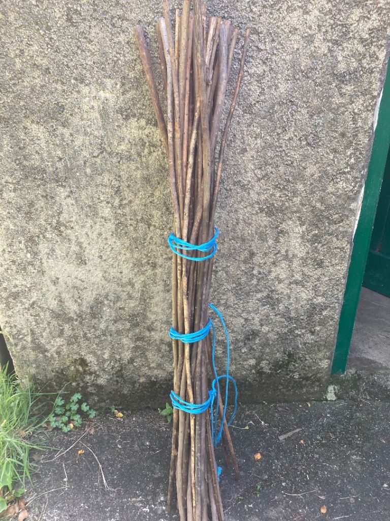 Natural Hazel garden canes x30