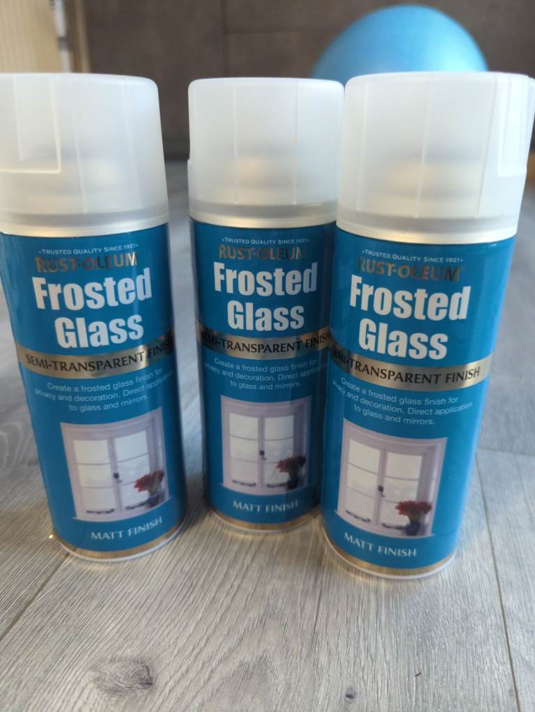 Rust-Oleum Frosted Glass Spray Paint - 3 Cans, New