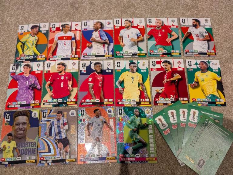 FIFA 2026 World Cup 🏆 Bundle Messi Estevao Panini Adrenalyn XL Football Cards Parallels