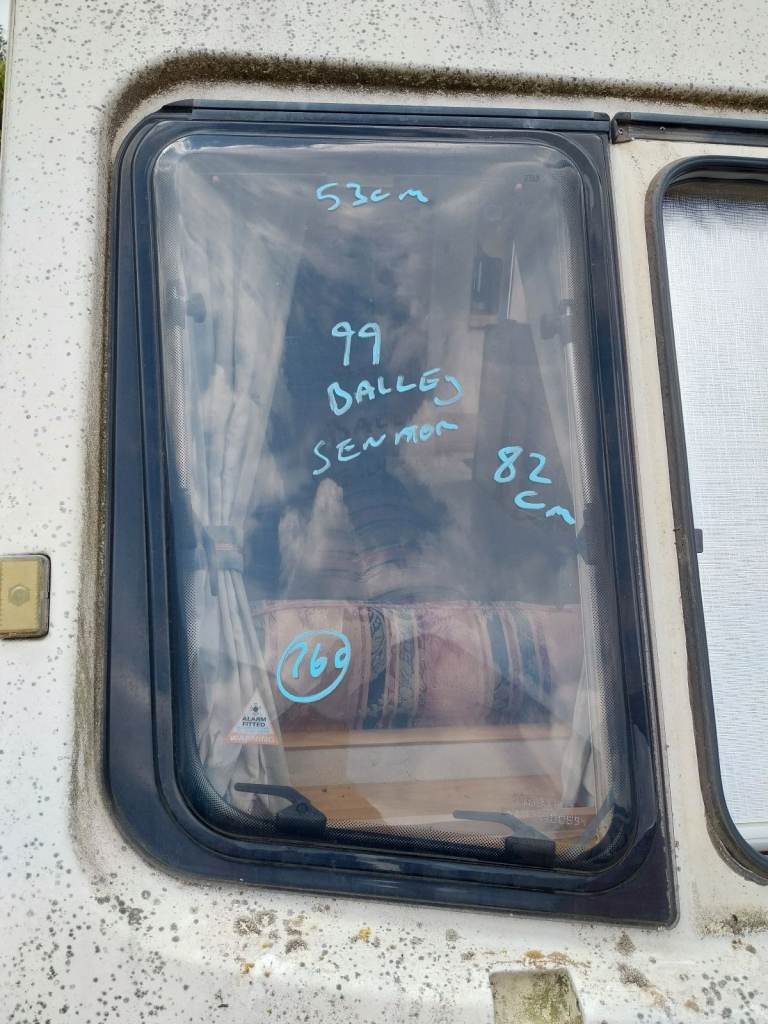 Bailey senator caravan front offside window 
