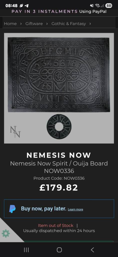 Nemesis now ouija board