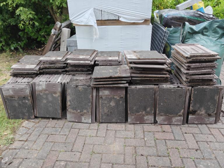 Job Lot of Concrete Roof Tiles (around 200) - good Used Condition