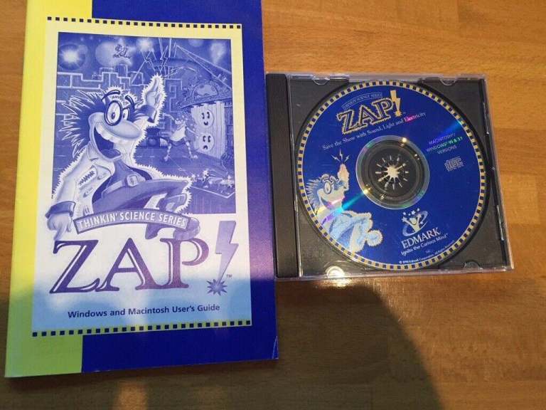 Edmark Thinkin Science Series ZAP With Sound Light and Electricity CD