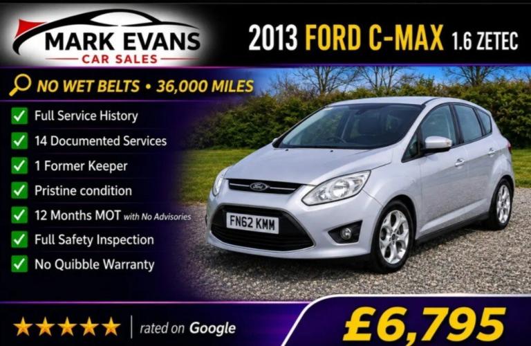 2012 Ford C-Max 1.6 Zetec 5dr MPV Petrol Manual