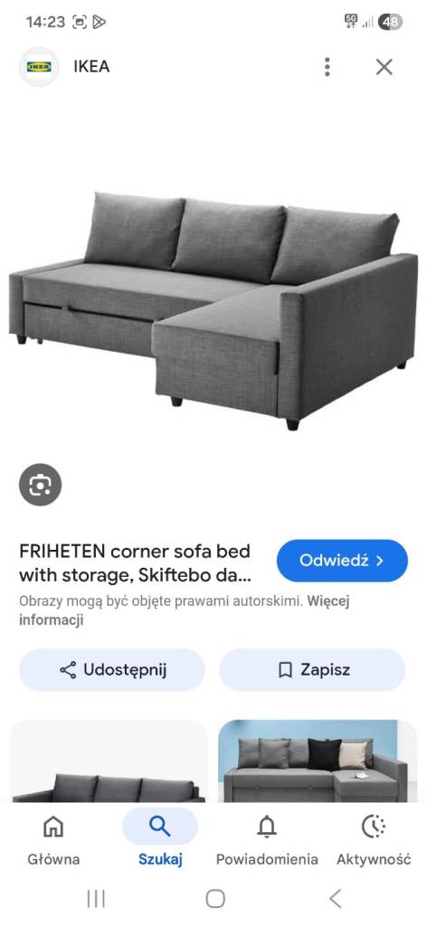 Ikea friheten sofa bed exxellent condition