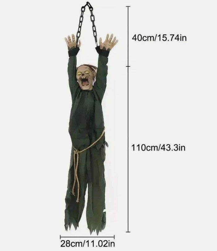 Hanging Zombie Halloween Decoration - Motion Activated