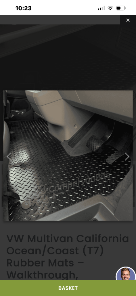 VW T7 California Ocean rubber mats