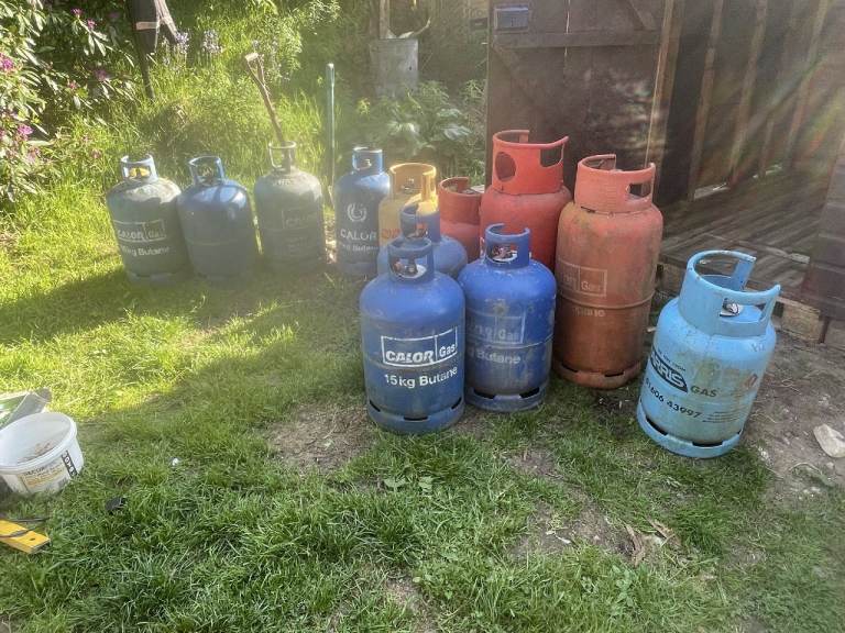 empty gas bottles