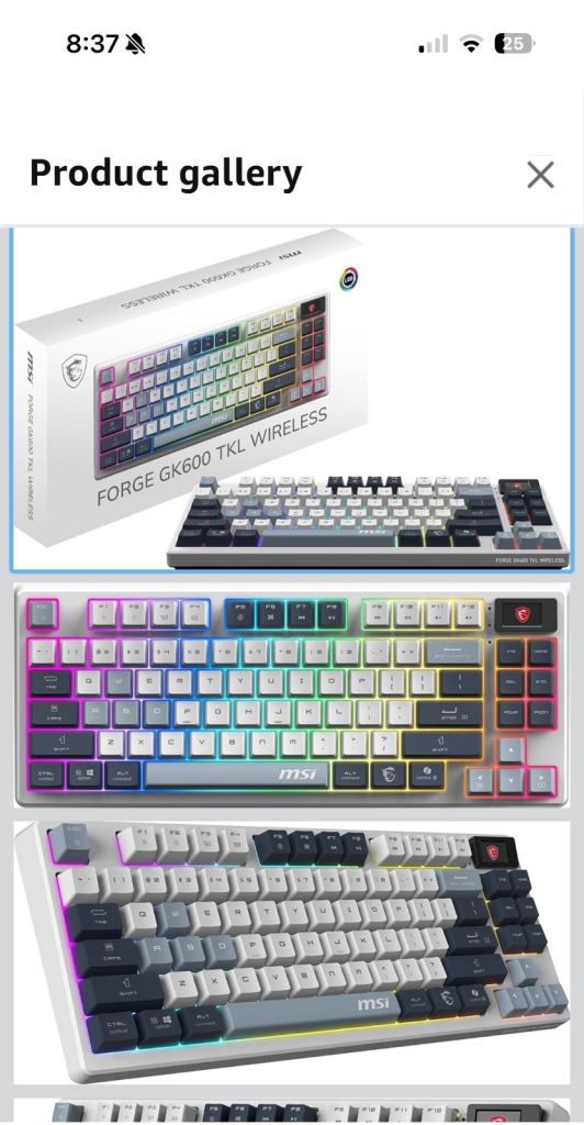 Msi forge gk600 tkl w sky wireless