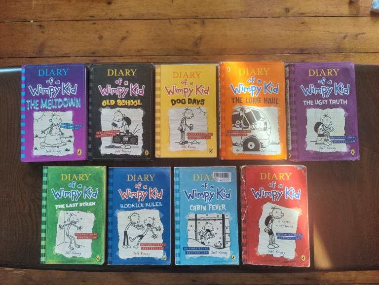 Diary of a Wimpy Kid Book Set – 8 Books, Good Condition