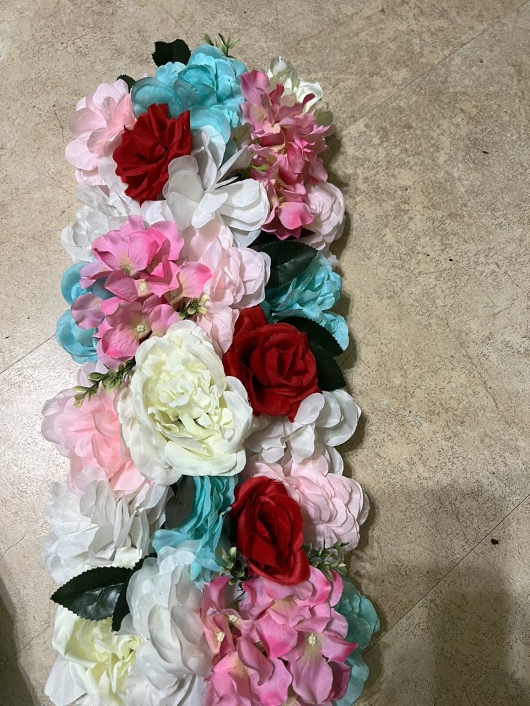 Artificial flower panel Backdrop Door Flower Row Wedding Road  Wall