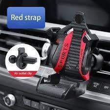 Carbon Fiber Pattern Racing Seat Shaped Car Phone Bracket GPS Bracket Support 
