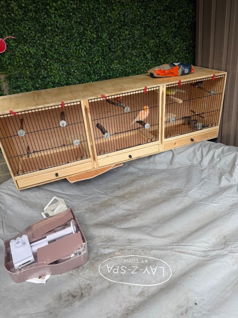 Triple Canary Cage 