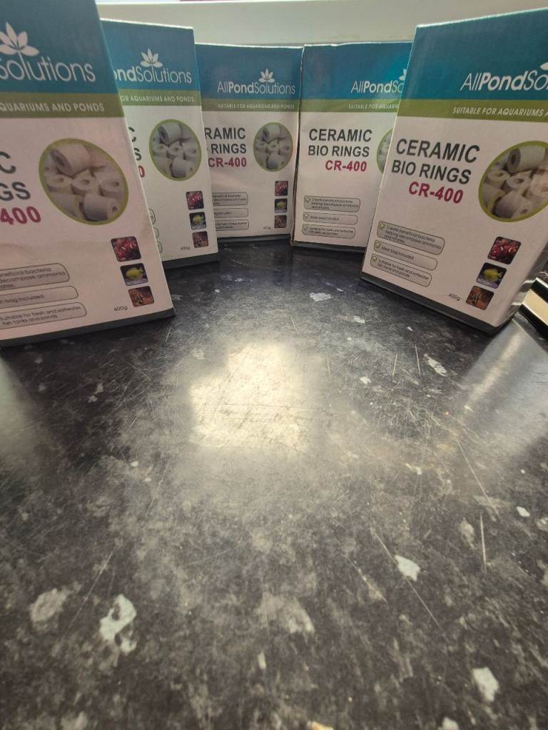AllPondSolutions Ceramic Bio Rings CR-400 – New, 5 Boxes
