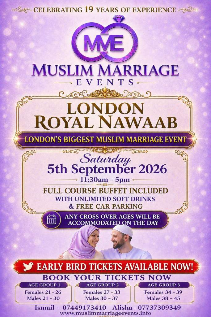 Muslim Marriage Events Manchester - 3 Age Groups