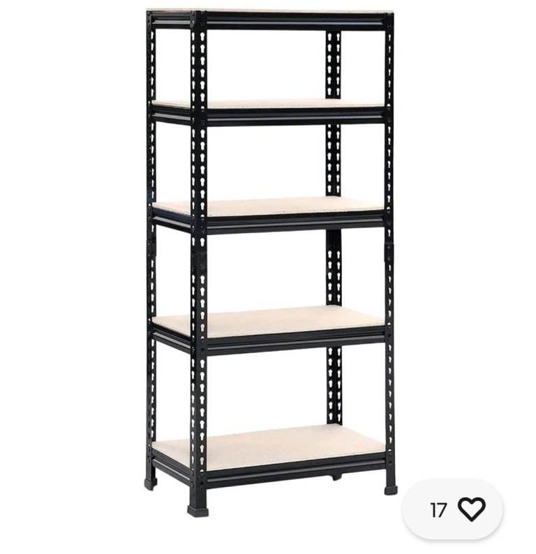 NEW! 750kg Heavy Duty 5 Tier Metal Storage Garage Shelving Racking