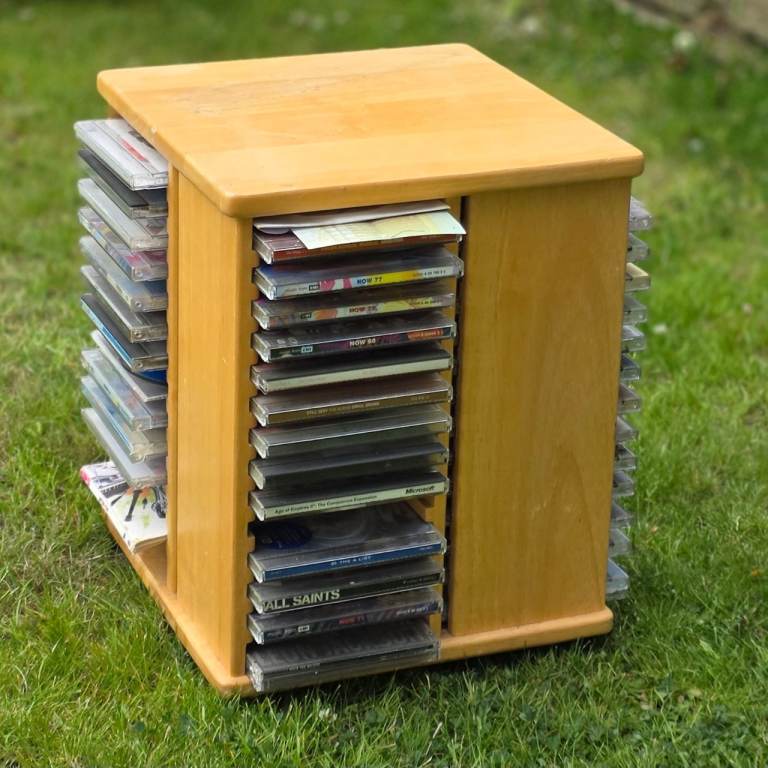 CD rack with CD's