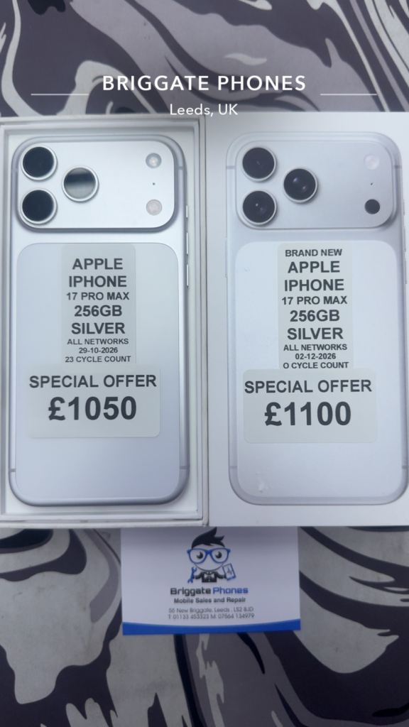 APPLE IPHONE 17 PRO MAX 256GB SILVER UNLOCKED ALL NETWORKS ONE YEAR WARRANTY 