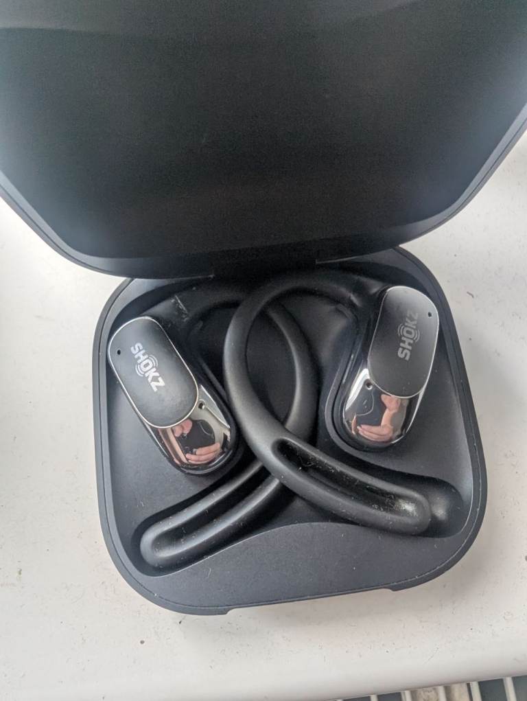 Shokz Wireless Earbuds with Charging Case – Good Condition