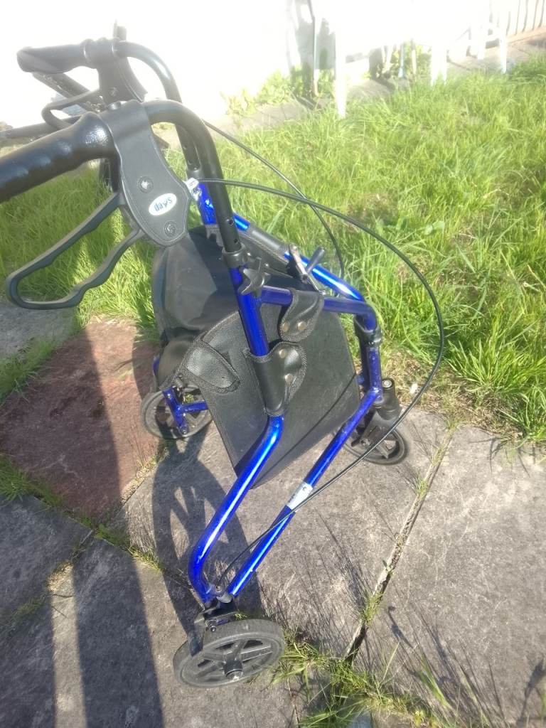 Blue Mobility Walker with Brakes – Good Condition