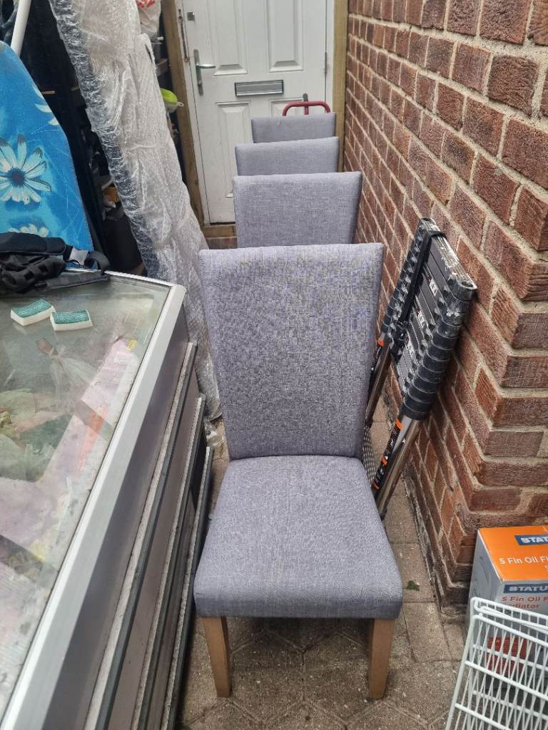 X4 dining grey chairs 