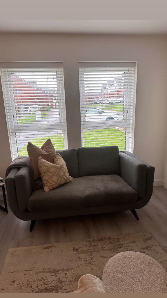 3 seater and 2 seater grey sofas 